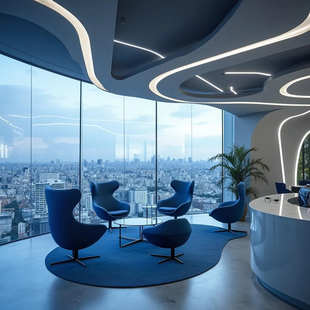 Vista de las modernas oficinas de ArgentumPro en Buenos Aires, reflejando innovación